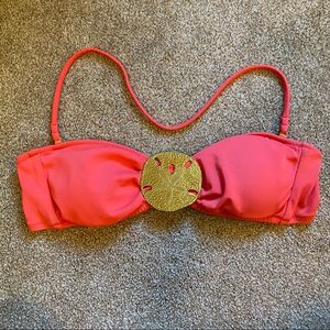 VS Coral Bandeau Top Gold Shell